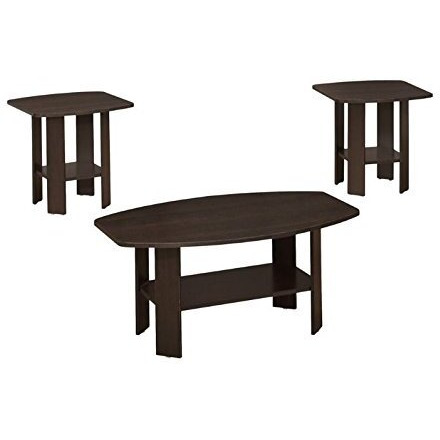 Monarch 3 Piece Table Set, Cappuccino