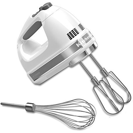 Kitchenaid Khm7210Wh 7-Speed Digital Hand Mixer With Turbo Beater Ii Accessories And Pro Whisk - White