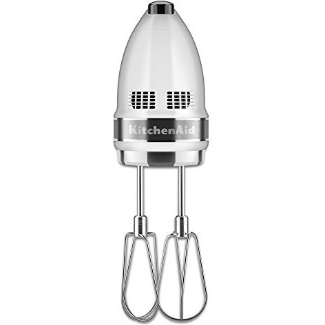 Kitchenaid Khm7210Wh 7-Speed Digital Hand Mixer With Turbo Beater Ii Accessories And Pro Whisk - White