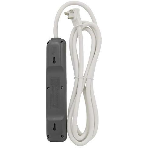 Prime Wire & Cable Pb801115 6-Outlet Power Strip With 14-3 Sjt 8-Feet Cord,White