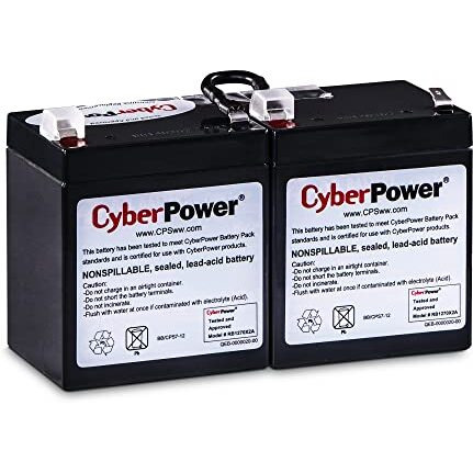 Cyberpower Rb1270X2A Ups Replacement Battery Cartridge, Maintenance-Free, User Installable, 12V/7Ah,Black, 2.75 X 7.08 X 4.17 Inches