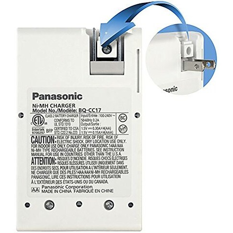 Panasonic K-Kj17Mca4Ba Advanced Individual Cell Battery Charger Pack With 4 Aa Eneloop 2100 Cycle Rechargeable Batteries