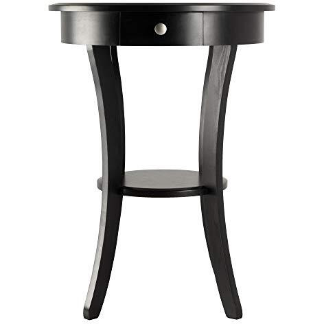 Winsome Wood Sasha Accent Table, Black, 2000 X 2000 X 2700 Inches
