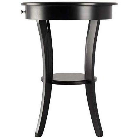 Winsome Wood Sasha Accent Table, Black, 2000 X 2000 X 2700 Inches