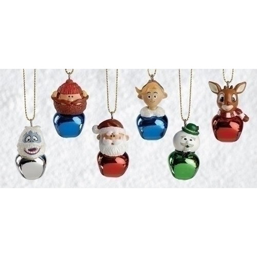 Rudolph, Yukon Cornelius, Santa Claus, Sam Snowman, Hermie, Abominable Snow Monster Jingle Buddies Christmas Ornaments