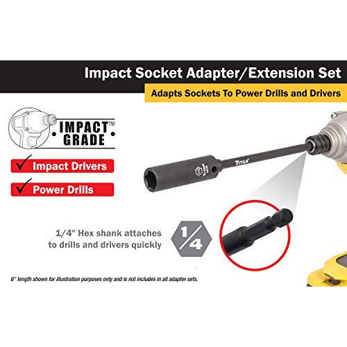 Titan Tool 6 Pc Socket Adapter Set