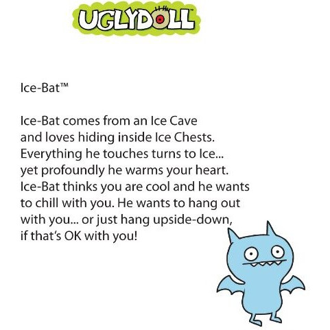 Gund Ugly Doll Classic Plush Doll, Icebat