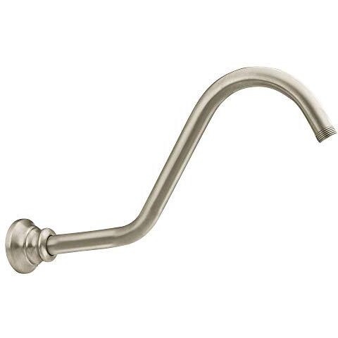 Moen S113Bn Waterhill 14-Inch Replacement Extension Curved Shower Arm, Brushed Nickel