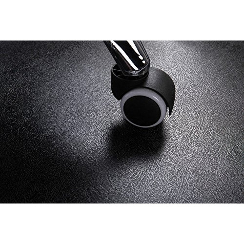Office Rolling Chair Mat For Hardwood And Tile Floor, Black, Anti-Slip, Non-Curve, Chair Mat Best For Under The Computer Desk , 47 X 35 Rectangular Non-Toxic Plastic Protector, Not For Carpet