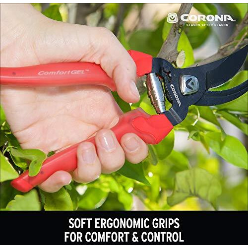 Corona Bp 3214D Comfortgel Bypass Hand Pruner, 3/4-Inch Cut , Red
