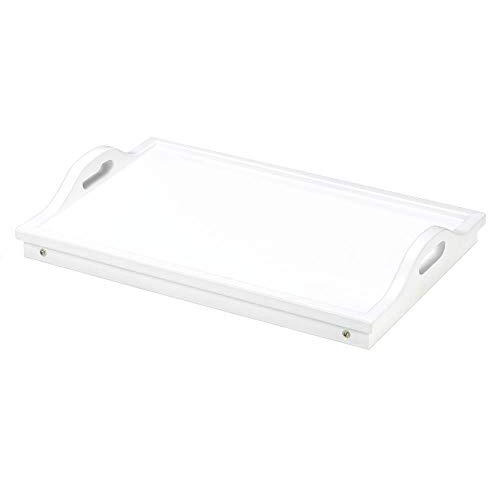 White Chic Folding Shabby Lap Desk Table Laptop Tray Books Breakfast Bed Serving