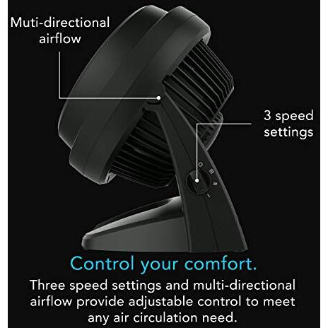 Vornado 630 Mid-Size Whole Room Air Circulator Fan For Home, 3 Speeds, Adjustable Tilt, Removable Grill, 9 Inch, Moves Air 70 Feet, Quiet Fan For Bedroom