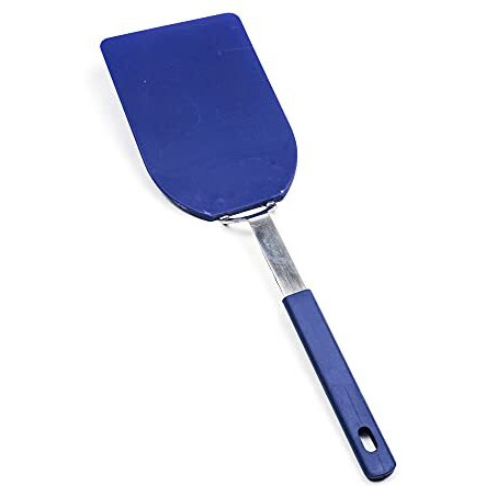 Rsvp International Kitchen Tool Collection Flexible Nylon Spatula, Stainless Steel Handle, 135X375, Blue