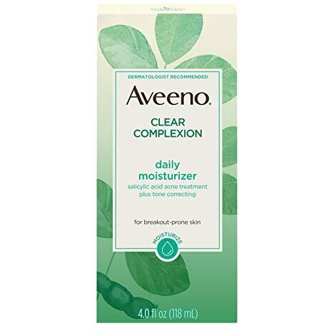 Aveeno, Facial Moisturizers Clear Complexion Daily Moisturizer Pump,4 Fl Oz