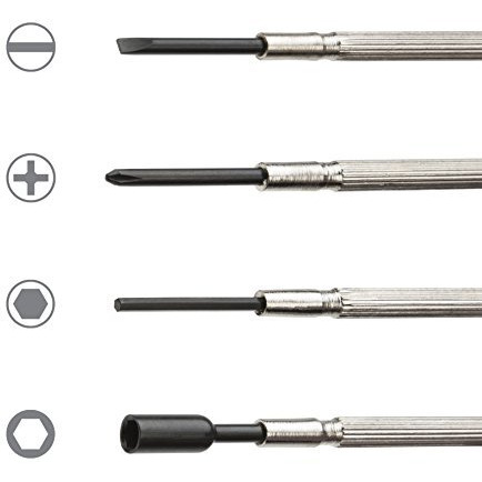 Steelman Precision Steel Shaft 16-Piece Screwdriver Set, Variety Of Slotted/Phillips/Hex/Nut Driver Sizes, Swivel-Head