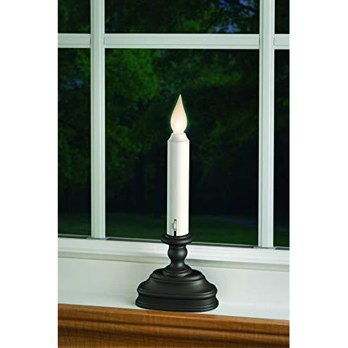 Xodus Innovations Fpc1520A Battery Operated Led Flameless Window Candle, Aged Bronze/Black Finish With Dusk To Dawn Sensor