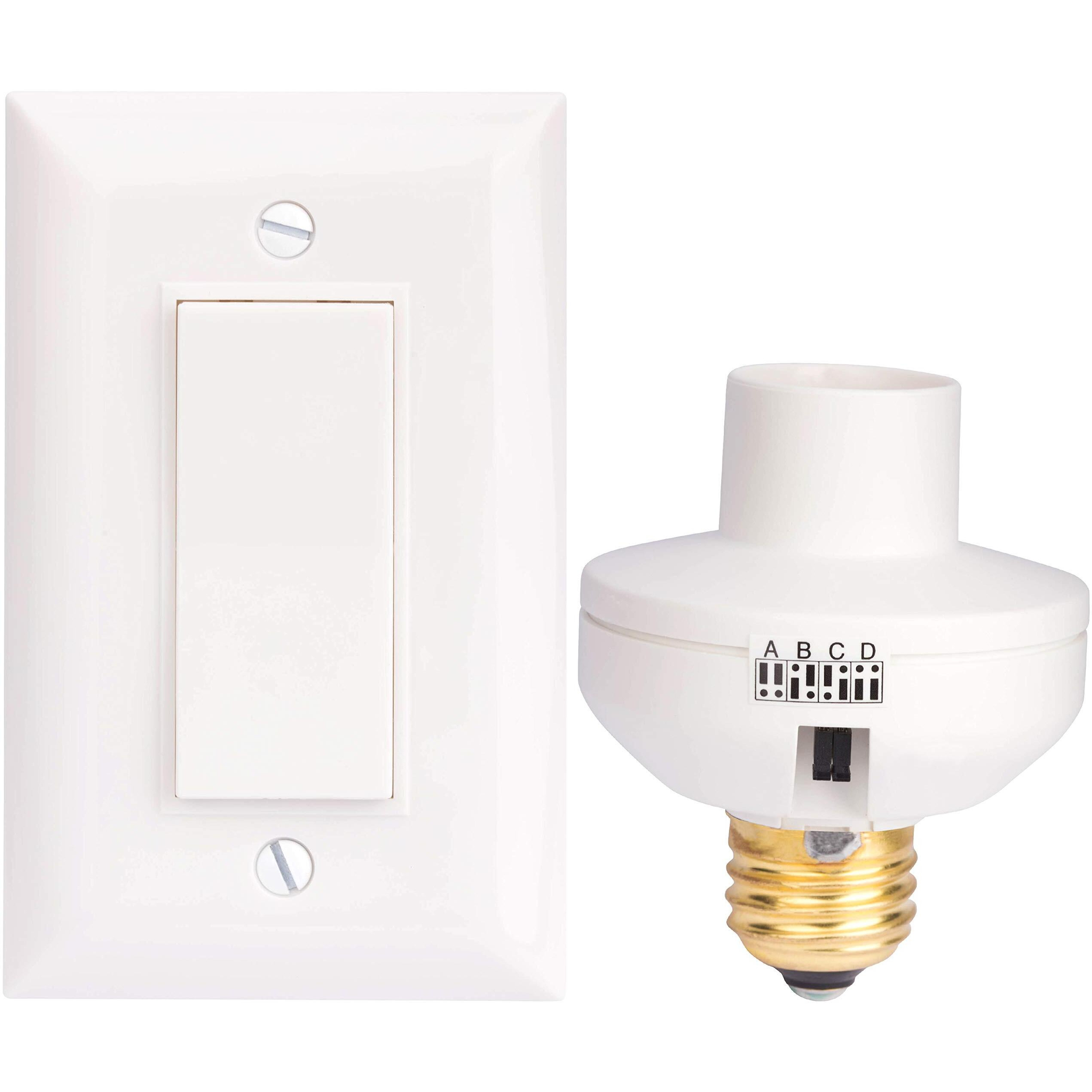 Wireless Remote Control Light Switch And Socket Cap To Turn Lamps And Pull Chain Fixtures On And Off