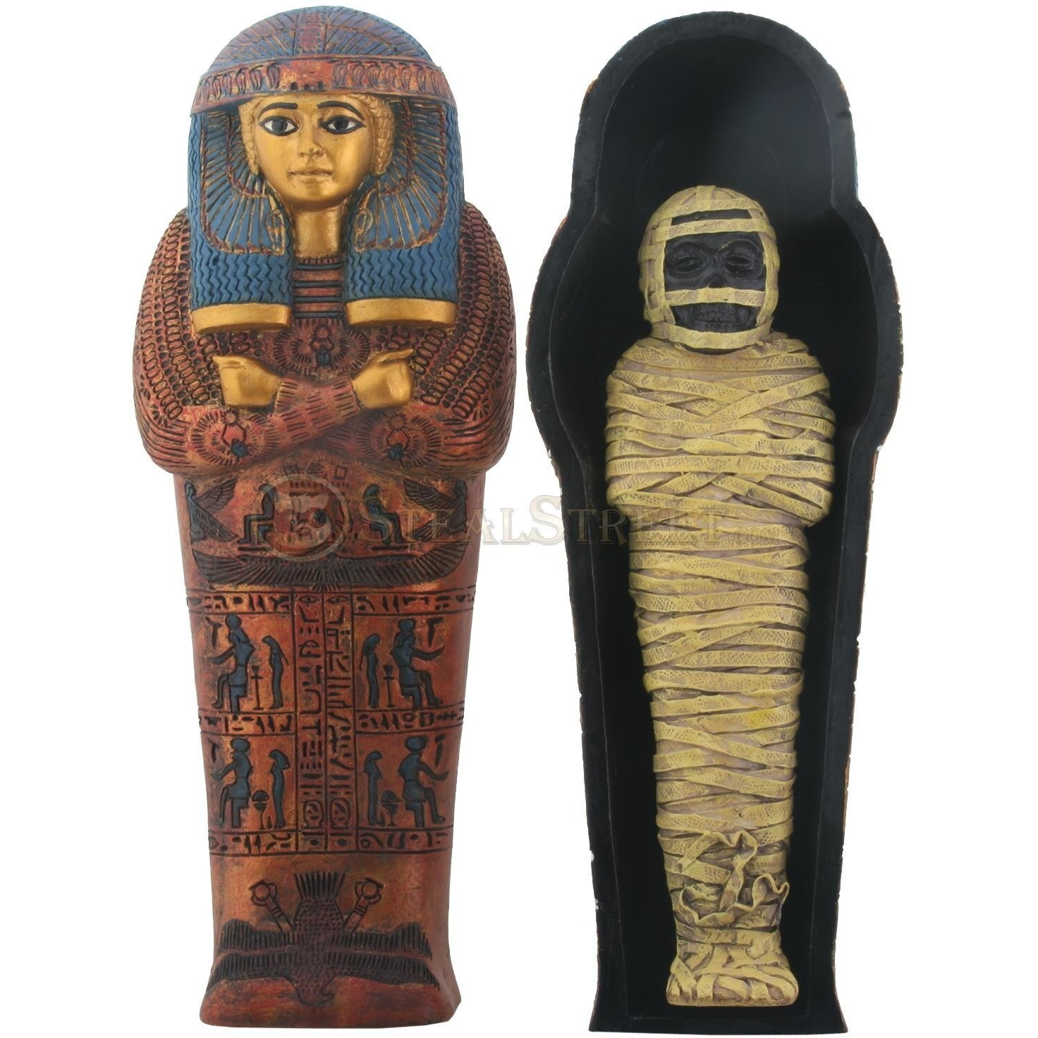 Egyptian Sarcophagus Of Maatkara Box Display Decoration