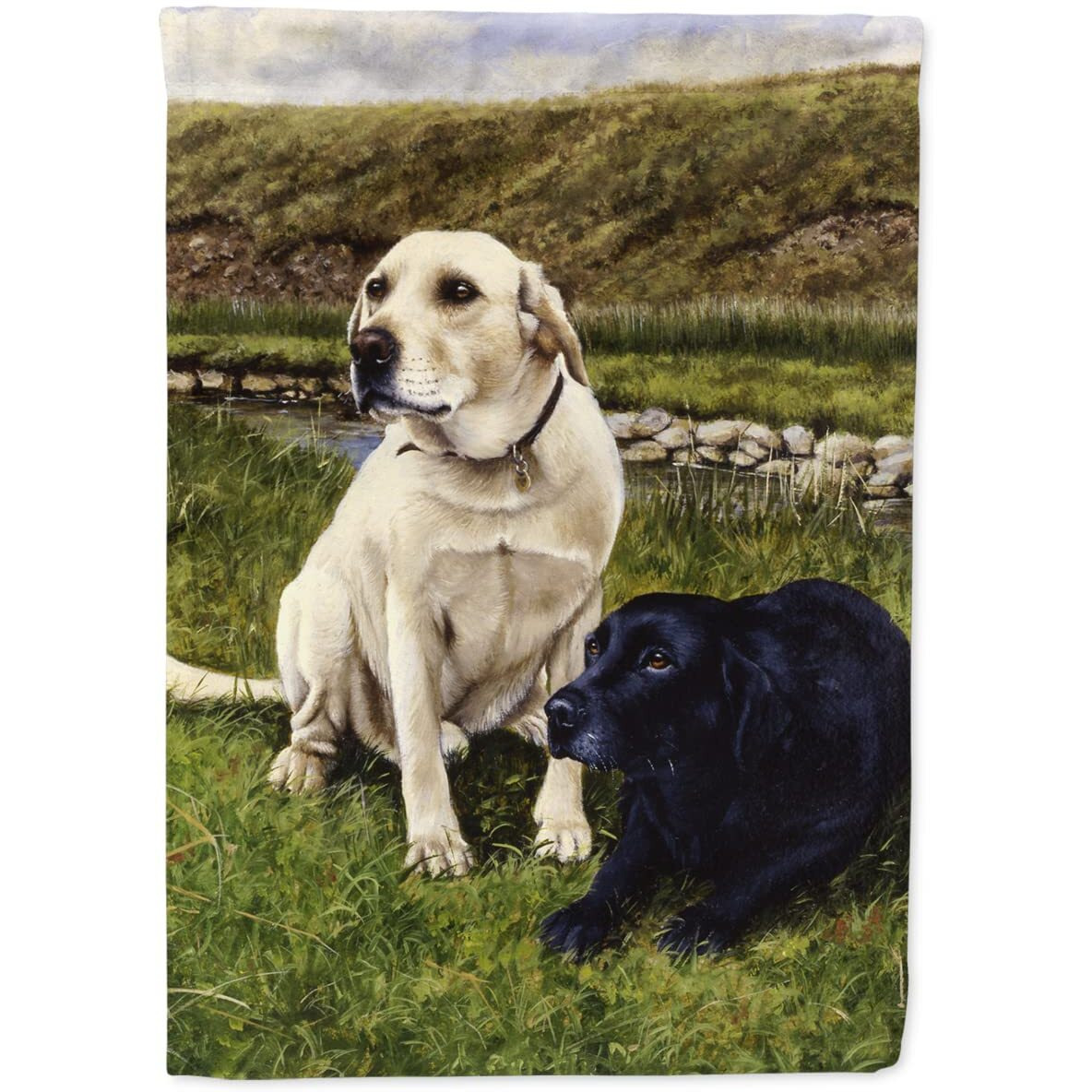 Caroline's Treasures Frf0018Gf Yellow And Black Labradors Garden Flag Mailbox Flag Decorative Yard Flag Banner Outside Patio Artwork Yard Flower Beds, Garden Size, Multicolor