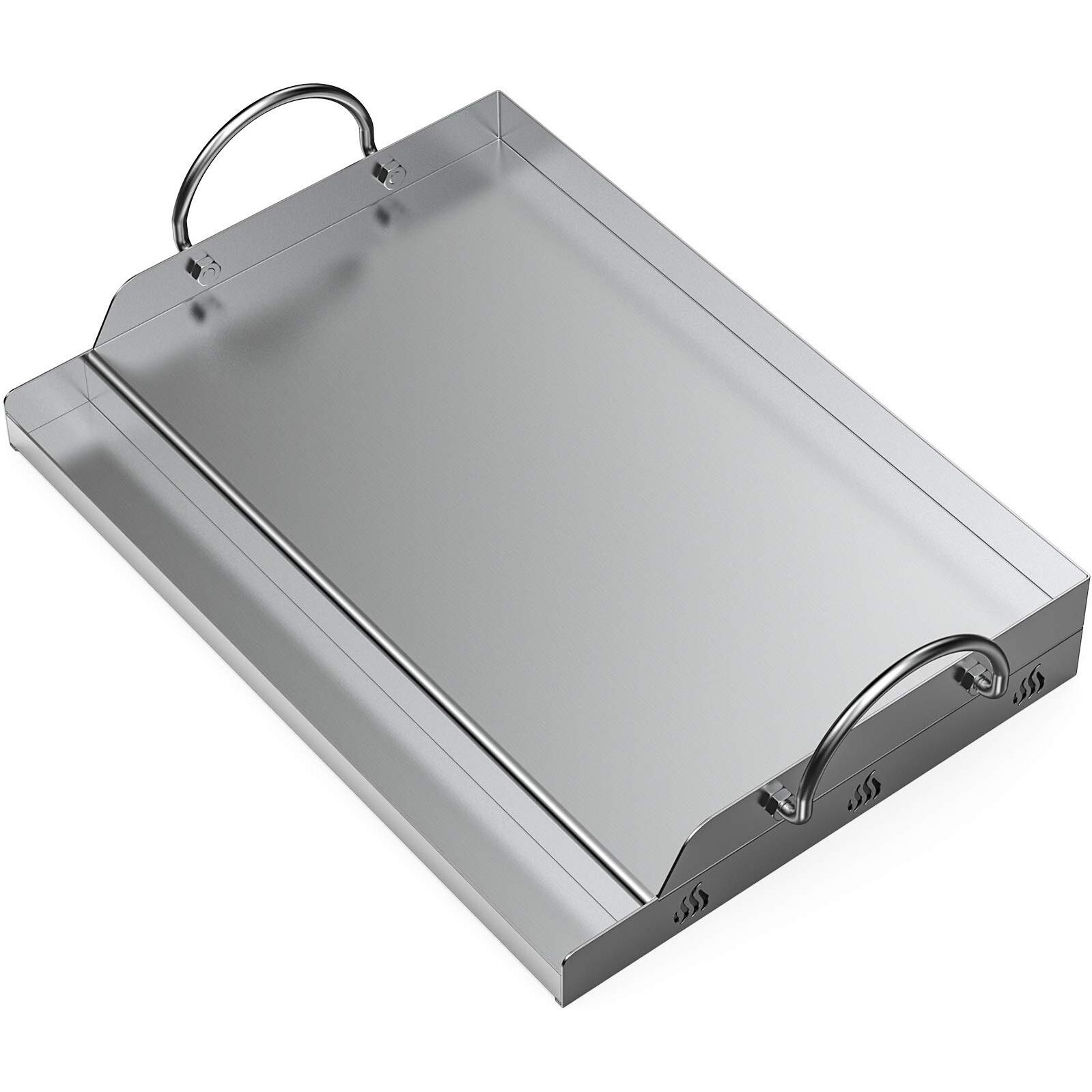 Onlyfire Universal Stainless Steel Griddle For Most Bbq Grills With Removable Handles, 18 ""  12.5 ""
