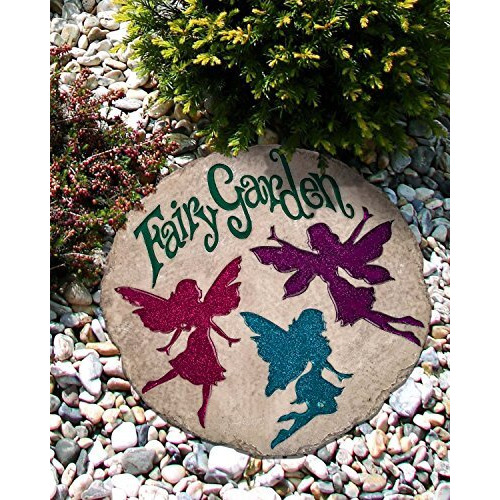 Spoontiques - Garden D  Cor -Life Is Good Ladybug Stepping Stone - Decorative Stone For Garden