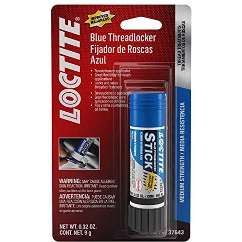Loctite 248 Blue Threadlocker Glue Stick All-Purpose, Medium-Strength, Anaerobic, No Drip, General Purpose, Works On All Metals | Blue, 9 Gram Wax Stick (Pn 37643-506166)