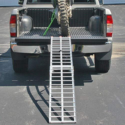Black Widow Afl-9012 Single Runner Motorcycle Ramp - Finger-Style Lip, Rung Surface