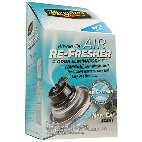Meguiar's Whole Car Air Refresher, Odor Eliminator Spray Eliminates Strong Vehicle Odors, New Car Scent - 2 Oz Spray Bottle