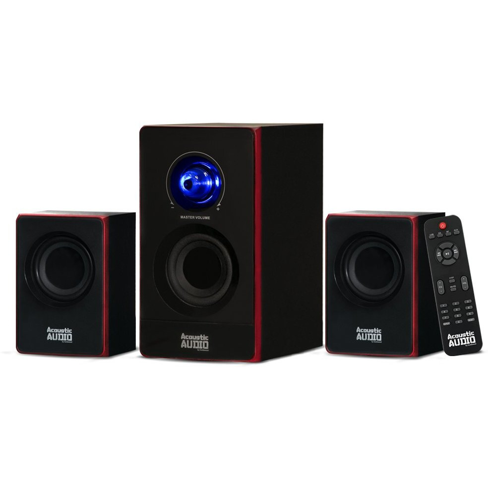 Acoustic Audio By Goldwood 2.1 Bluetooth Speaker System 2.1-Channel Home Theater Speaker System, Black (Aa2103)