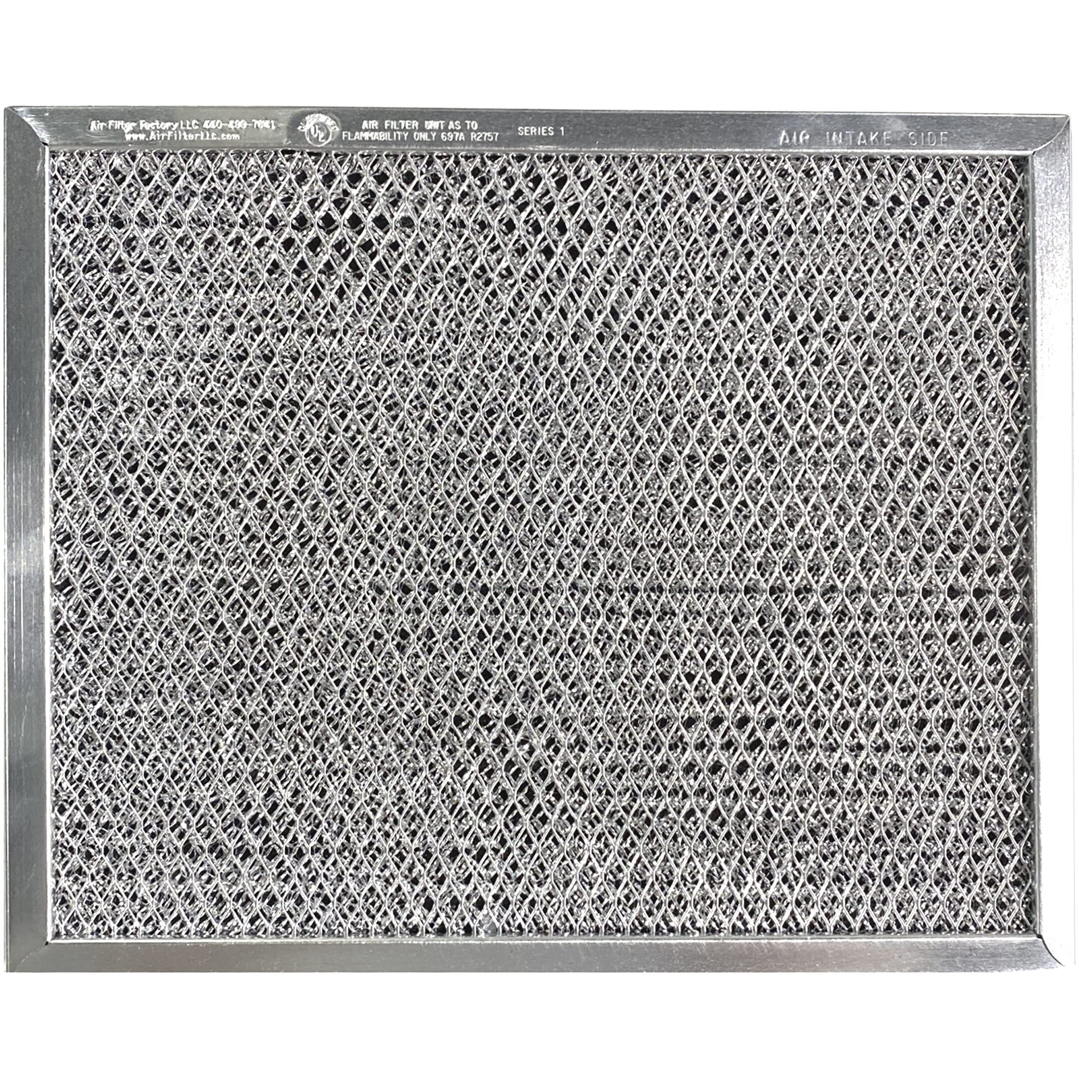 Air Filter Factory Replacement For 41F, 97007696, 97005687 Broan Nutone Range Hood Grease Mesh Charcoal Carbon Combo - Filter Size 8.75 X 10.5 X .44 Inches