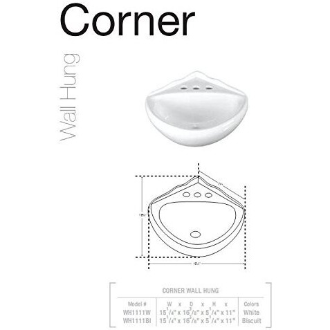 Small Corner Wall Hung Sink