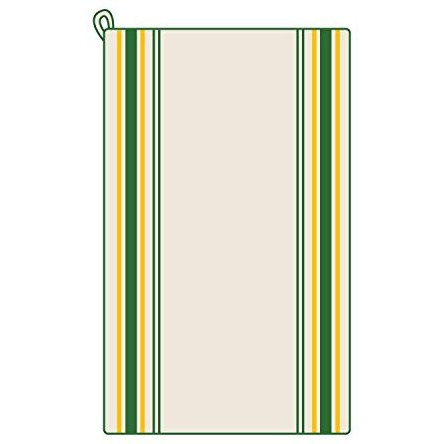 Aunt Marthas 18-Inch By 28-Inch Package Of 3 Vintage Dish Towels, Green Striped