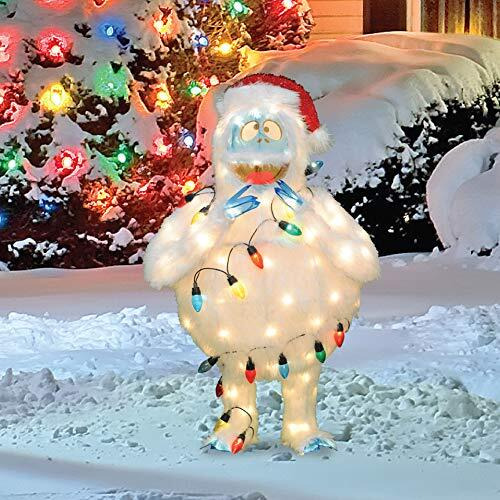 Productworks 32-Inch Pre-Lit Rudolph The Red-Nosed Reindeer Bumble Christmas Yard Decoration, 80 Lights