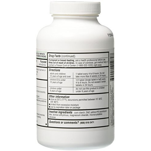 Major Pharmaceuticals Chlorpheniramine Maleate 4 Mg Anti-Allergy Tablets, 1000 Count