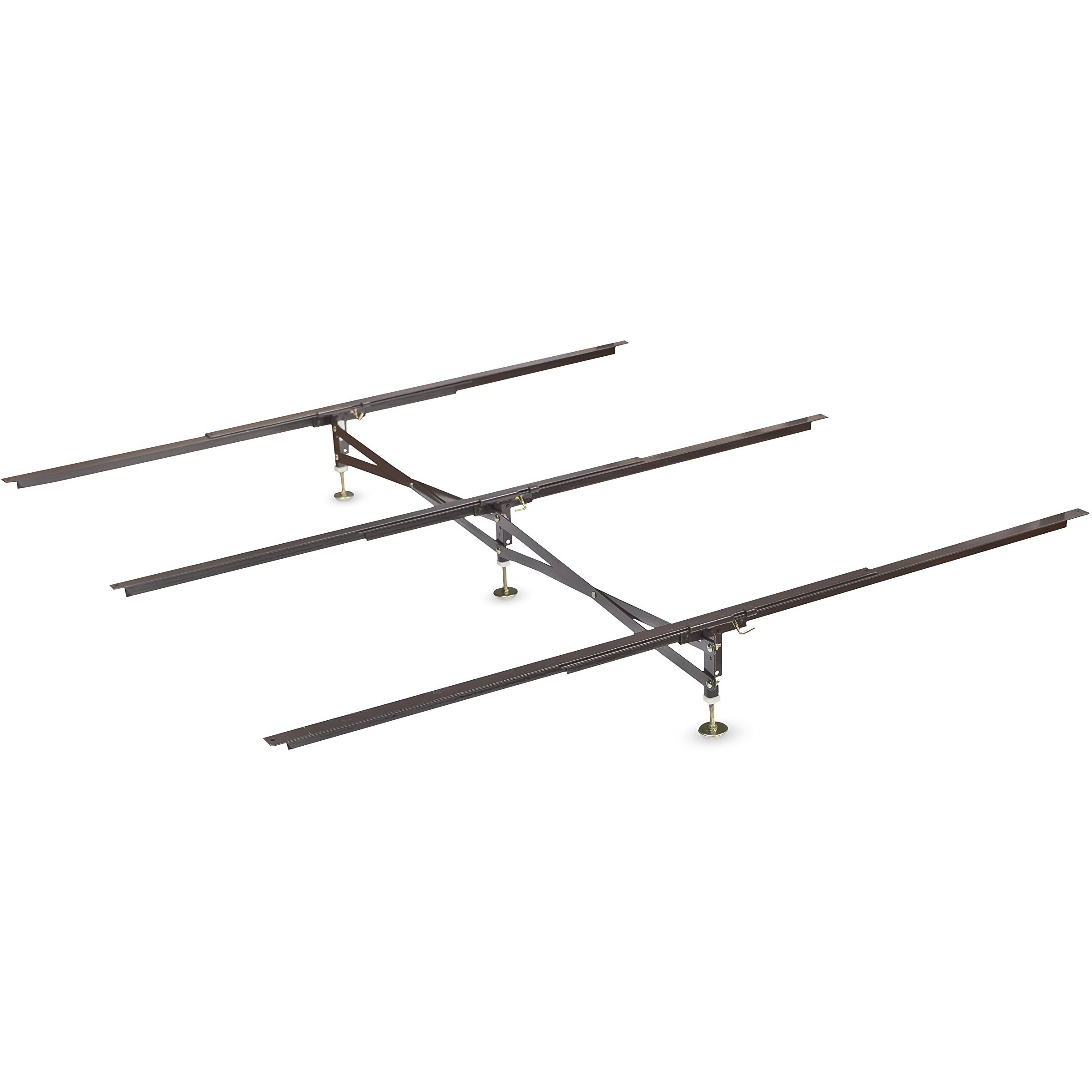 Glideaway X-Support Bed Frame Support System, Gs-3 Xs Model - 3 Cross Rails And 3 Legs - Strong Center Support Base For Full, Queen And King Mattress, Box Springs, And Bed Foundations