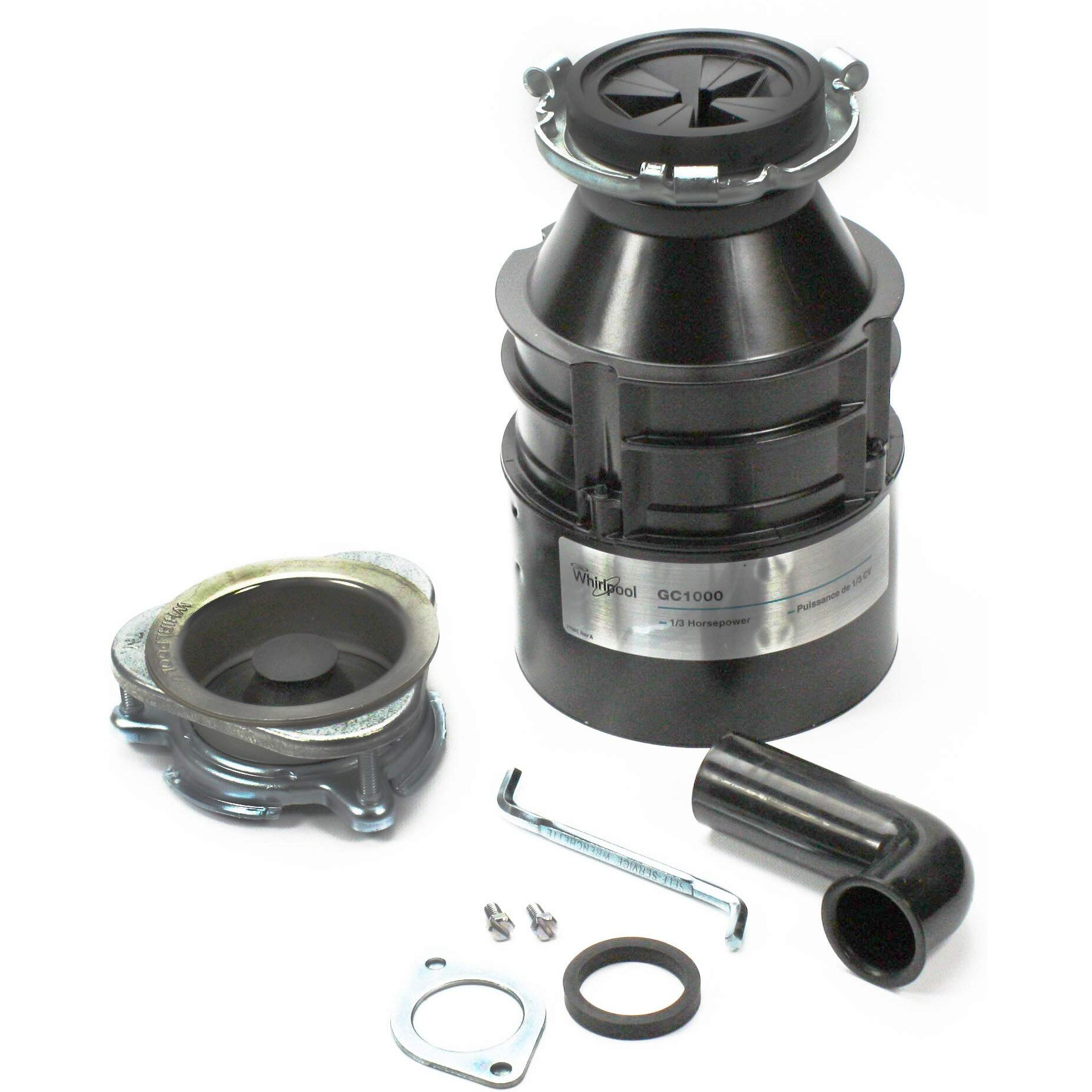Whirlpool Gc1000Xe 1/3 Hp In Sink Disposer, Black