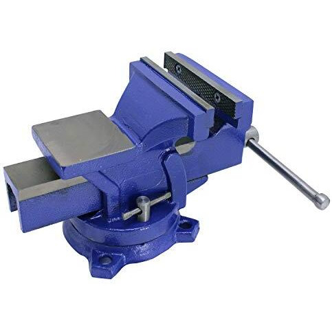 Hfs (R) 5"" Heavyduty Bench Vise Anvil Forged.360 Swivel Locking Base Desktop Clamp (16Lbs), Fs Blue Design