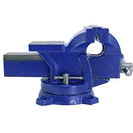 Hfs (R) 5"" Heavyduty Bench Vise Anvil Forged.360 Swivel Locking Base Desktop Clamp (16Lbs), Fs Blue Design