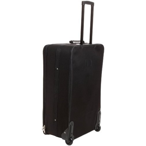 Rockland Journey Softside Upright Luggage Set, Black, 4-Piece (14/19/24/28)