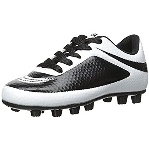 Vizari Infinity Fg Soccer Cleats | Firm Ground Soccer Cleats For Outdoor Surfaces And Fields | Lightweight And Easy To Wear Youth Soccer Cleats| White/Black | Toddler