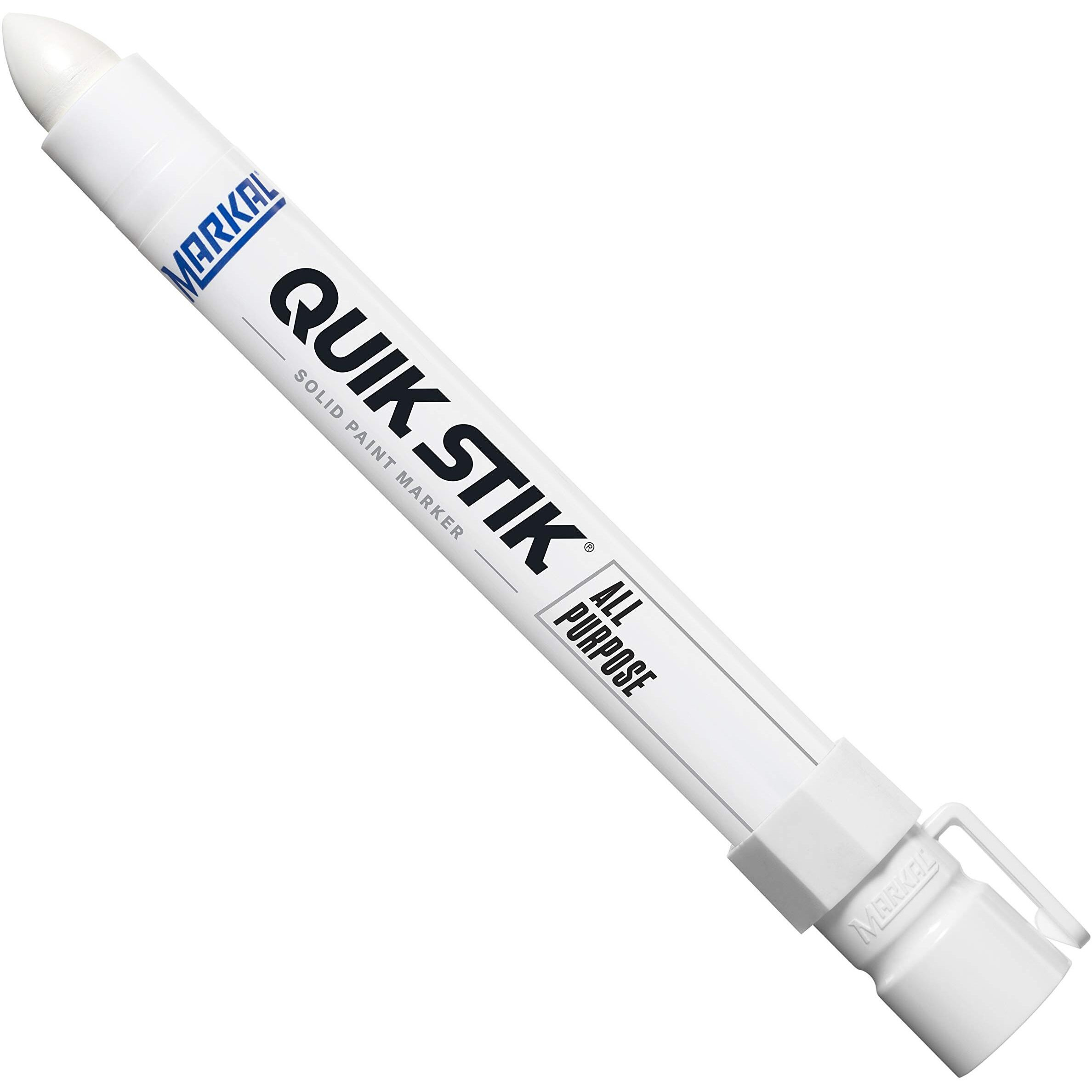 Markal 61051 Quik Stik Twist Long-Lasting Solid Paint Marker, White (Pack Of 12)