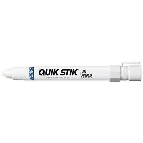 Markal 61051 Quik Stik Twist Long-Lasting Solid Paint Marker, White (Pack Of 12)