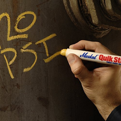Markal 61051 Quik Stik Twist Long-Lasting Solid Paint Marker, White (Pack Of 12)