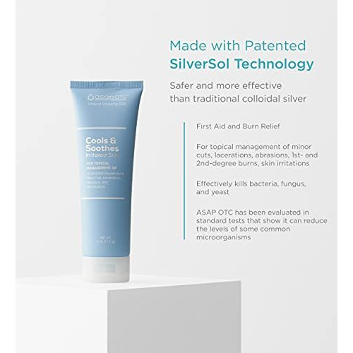 Asap Otc Wound Dressing Gel By American Biotech Labs | Silversol Ag4O4 24 Ppm Healing & Soothing Gel | 4 Oz