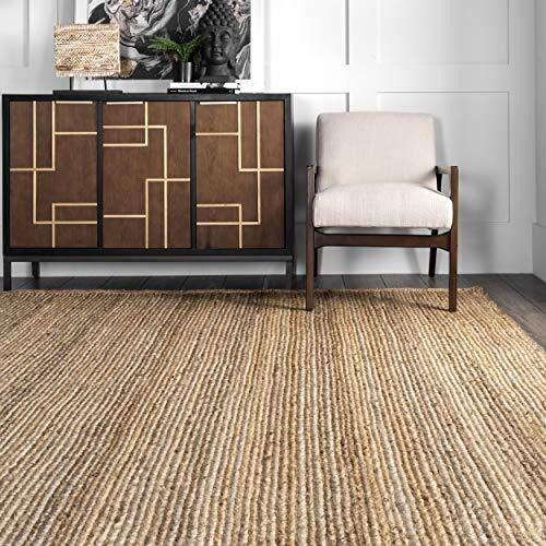 Nuloom Rigo Hand Woven Farmhouse Jute Area Rug, 4 X 6 Oval, Natural