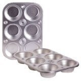 6-Cup Metal Muffin  Cupcake Pan Toaster Oven Size
