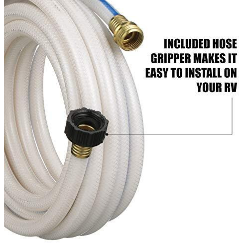 Valterra Aquafresh High Pressure Drinking Water Hose, Water Hose Hookup For Rv - 1/2"" X 25, White