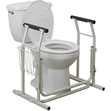 Drive Medical Rtl12079 Handicap Grab Bar For Toilets, White