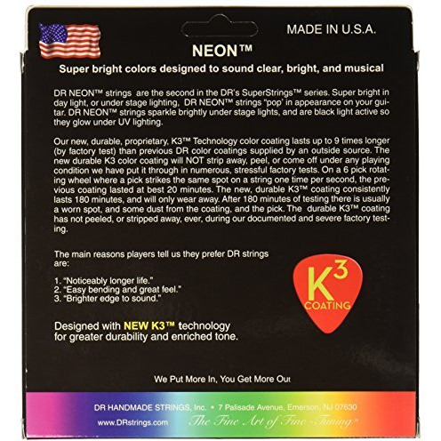 Dr Strings Hi-Def Neon Bass Guitar Strings (Nmcb6-30)