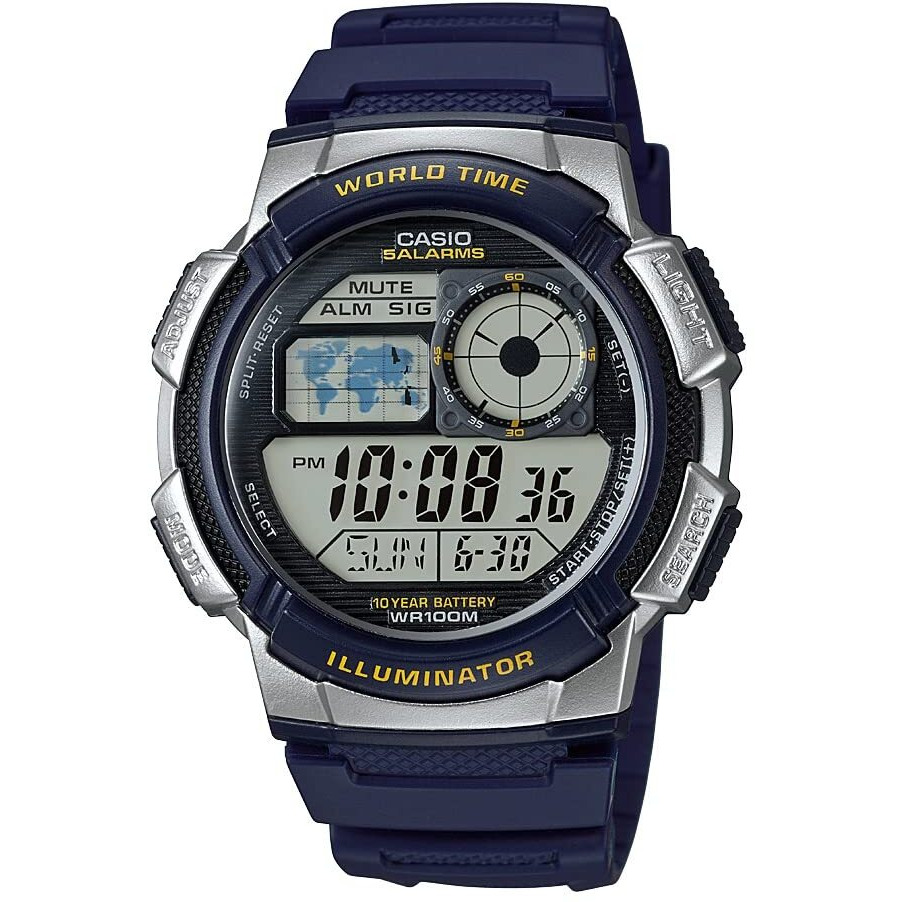 Casio Men's '10-Year Battery' Quartz Resin Watch,(Model Ae1000W-2Av)